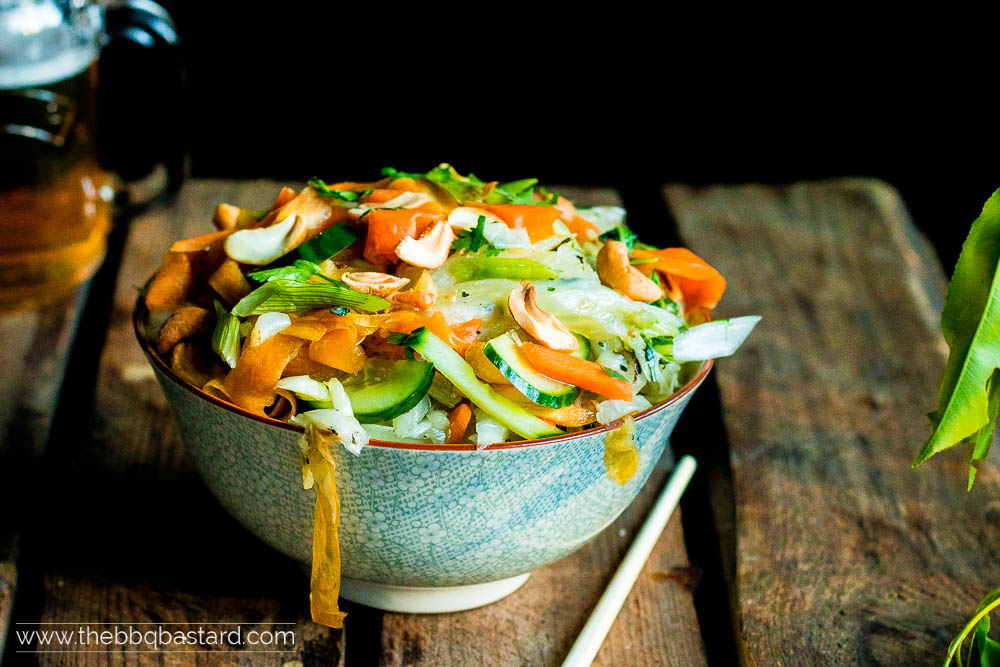 Japanse salade van gegrilde paksoi