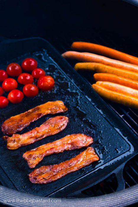 Engelse ontbijt hotdog