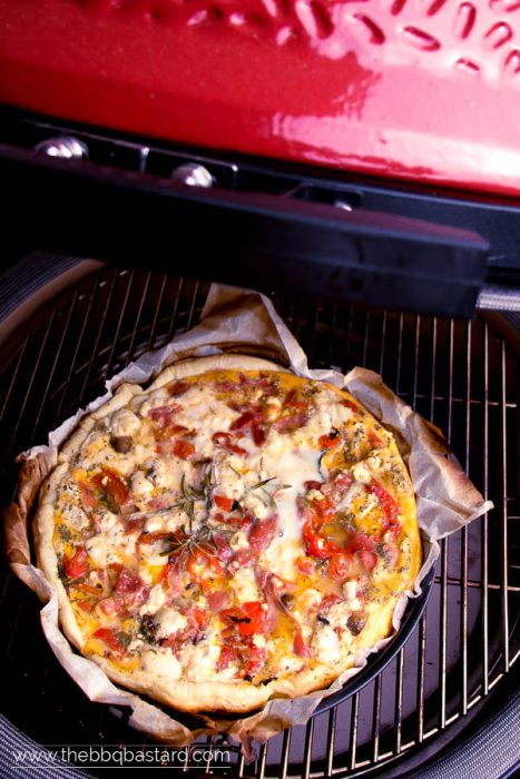 Quiche van gegrilde groenten