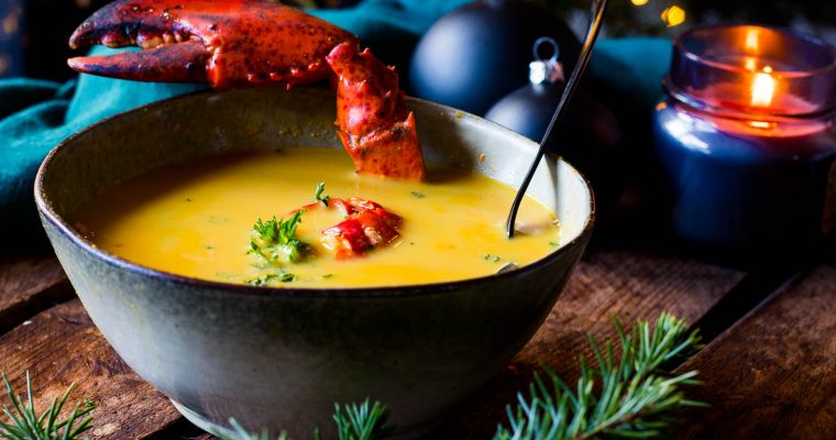 Smoky kreeftensoep met Jenever