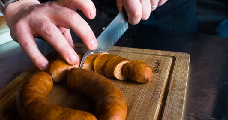 Huisgemaakte Kippenrookworst met Geuze