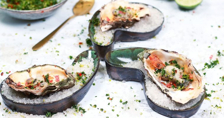 Gegrilde Oesters op zijn Italiaans